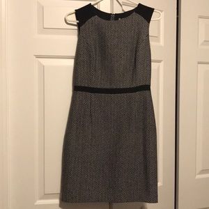 NWT BLACK HERRINGBONE DRESS